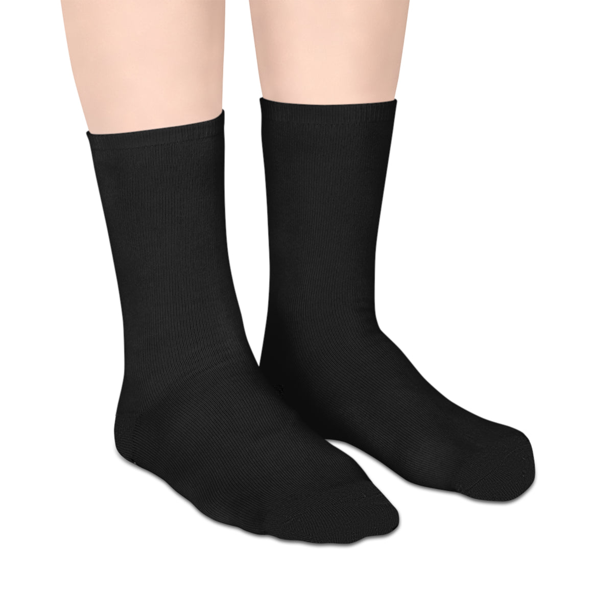 Sole Search™ Black Mid-Length Socks